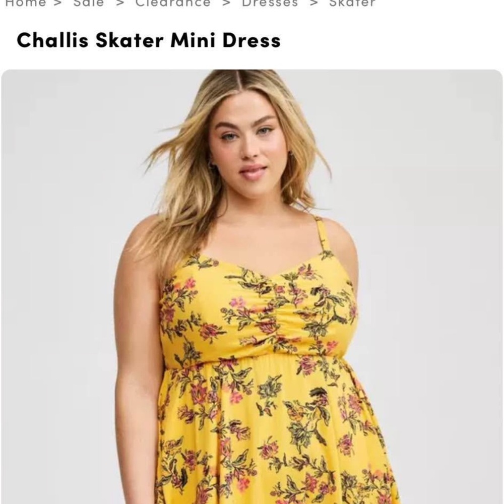 Torrid 1x Challis skater mini dress